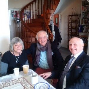 The Revd. Aidan Harker with Denis and Jinnie Moriarty